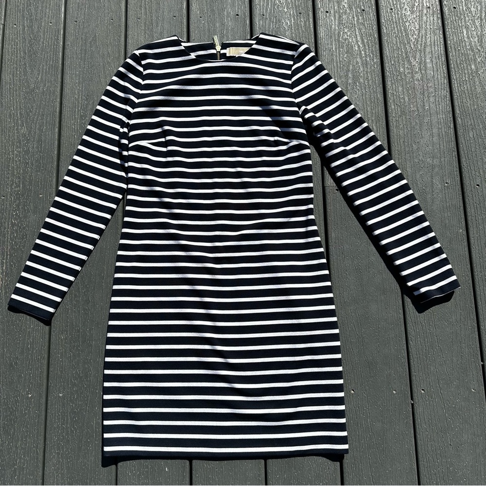Michael Kors Striped‎ Long Sleeve Dress